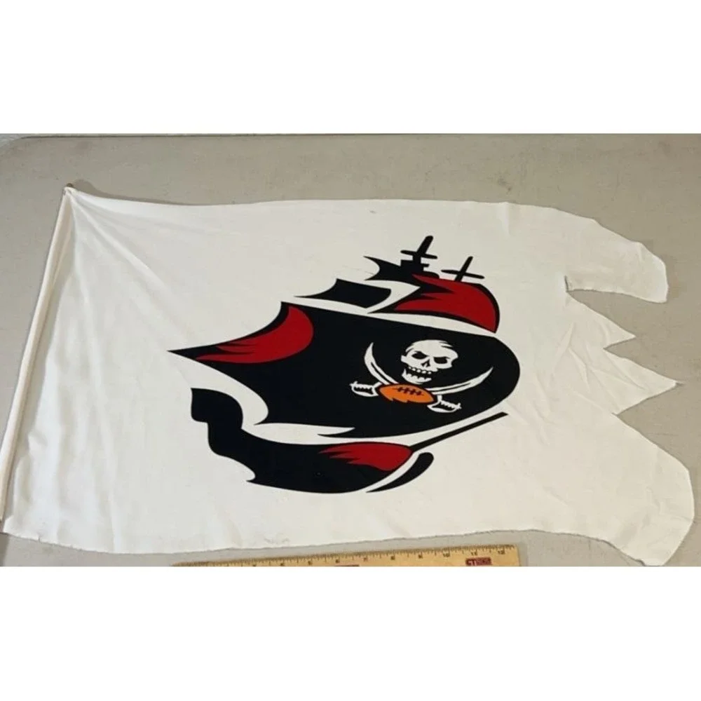 Lot of Buccaneers Flags Helmut Sign and Blanket